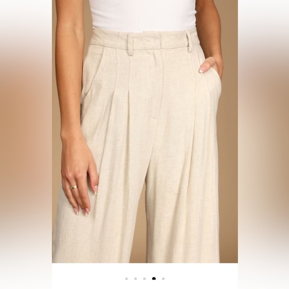 High waist wide leg pleated trousers - Picture 2 of 10